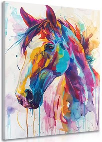 Quadro su tela – Cavallo con imitazione di pittura