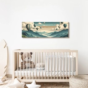 Quadro su tela – Montagne e cielo pieni di palloni