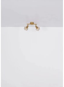 Globo 54802GB-2 - Faretto XARA I 2xE14/40W/230V oro