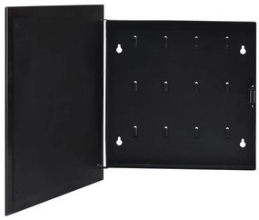 Cassetta Portachiavi Con Lavagna Magnetica Nera 35x35x4 Cm /