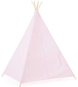 Kave Home - Tipi Darlyn 100% cotone rosa e gambe in legno massello di pino