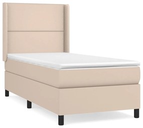 Giroletto a molle con materasso cappuccino 100x200cm similpelle