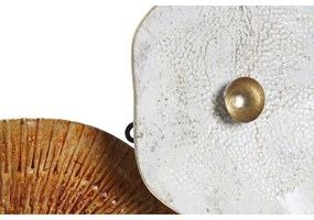 Decorazione da Parete DKD Home Decor Metallo Terracotta Bianco Cerchi (91 x 5 x 50 cm) (2 Unità)