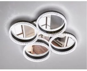 Lampada da soffitto regina, acrilico trasparente, nero opaco + stru...