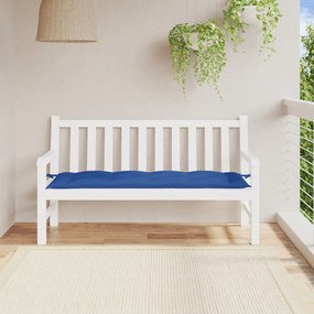 Cuscino Per Panca Giardino Blu Reale 150x50x7 Cm Tessuto Oxford /