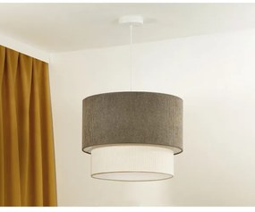 Duolla - Lampadario a sospensione con filo CORDUROY 1xE27/15W/230V diametro 40 cm marrone/color crema