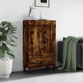 Credenza Rovere Fumo 69,5x31x115 Cm İn Legno Multistrato /