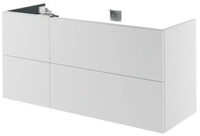 Mobile da bagno sospeso sotto lavabo L 135 x H 64 x P 48 cm bianco laccato, 2 cassetti SENSEA Neo