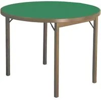 Tavolo da Gioco Rotondo Pieghevole 100 cm in Legno Panno Verde Del Fabbro Moon