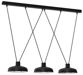 Lampadario a sospensione con filo LINEA 3xGX53/12W/230V nero