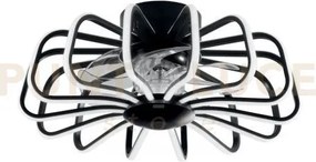 Plafoniera led ventilatore grecale nero 80w 8470lm cct dimmerabile ...