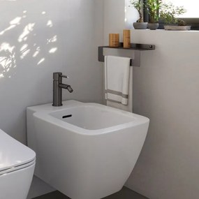 Gedy - Mensola con porta asciugamani CLEO 50 cm grigio metallico