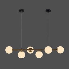 Lampada a sospensione di colore oro, altezza 120 cm Owl - Squid Lighting