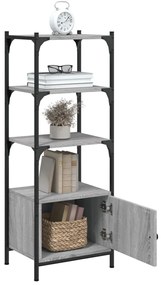 Libreria 3ripiani grigio sonoma 41x30x109,5cm legno multistrato