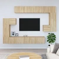 Mobile Porta TV a Parete Rovere Sonoma in Legno Multistrato 3114592