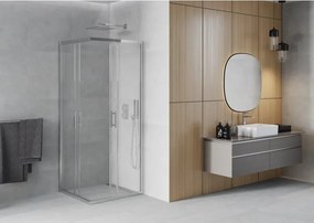Mexen Rio cabina doccia quadrata 90 x 90 cm, trasparente, cromo - 860-090-090-01-00