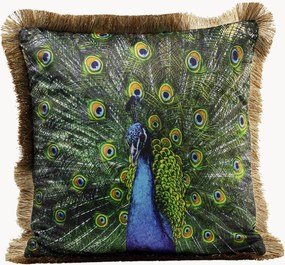 Cuscino in velluto Peacock