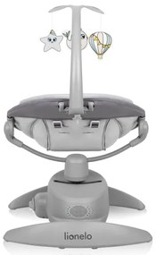 Lionelo - Altalena per bambini con melodia MELL Grey Stone 4xAA + telecomando