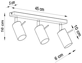 Sollux SL.0729 - Faretto RING 3xGU10/10W/230V
