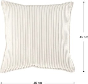 Cuscino per divano da bambini color crema con rivestimento in velluto a coste Block – Wigiwama