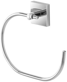 Anello portasalviette da muro in acciaio cromo con doppio fissaggio Easy