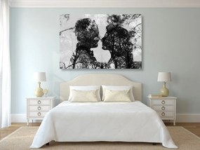 Stampa su tela – Aspetto dell'amore in bianco e nero