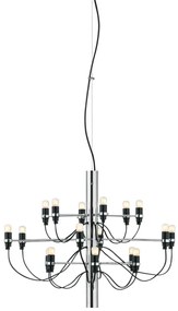 Flos 2097/18 Clear Bulbs Lampada a sospensione 69 cm a bulbi trasparenti e luce diffusa in acciaio e ottone cromo