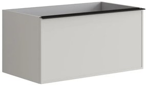 Mobile da bagno sospeso sotto lavabo L 80 x H 40 x P 45.5 cm grigio laccato opaco, 1 cassetto Pixel frame