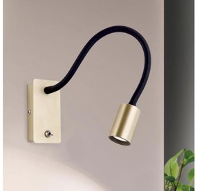 Orion WA 2-1342 - LED Lampada flessibile da parete piccola KURT LED/5W/230V oro