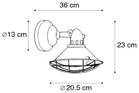 Lampada da parete e soffitto vintage marrone inclinabile - Barrack