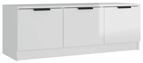 Mobile porta tv bianco lucido 102x35x36,5 cm legno multistrato