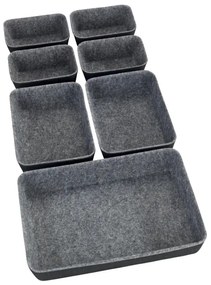 WENKO 64502100 - Organizzatore per cassetto FELT 28,5x20 cm grigio