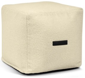 Puof a sacco color crema con rivestimento in bouclé Up! MooG – SLOWDOWN