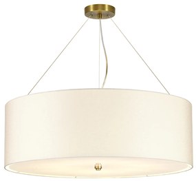 Lampadario Contemporaneo Pearce Acciaio Ottone Antico 7 Luci E27