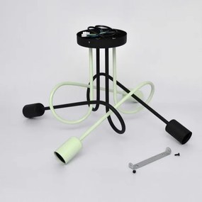 Lampadario a plafone OXFORD 4xE27/15W/230V nero/verde