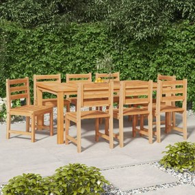 Sedie da giardino 8 pz in legno massello di teak