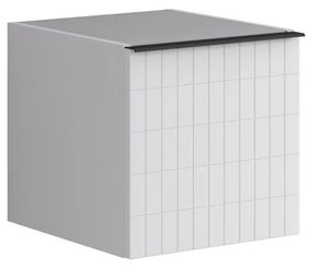 Struttura semi colonna da bagno Pixel 1 anta laccato opaco bianco L 40 x H 40 x P 45.5 cm