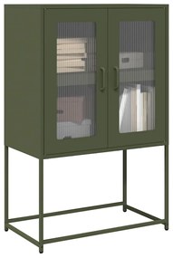 Credenza Verde Oliva 68x39x107 Cm İn Acciaio /
