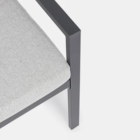 Salotto da esterno in alluminio 4 posti Antracite Bizzotto Lorillard New