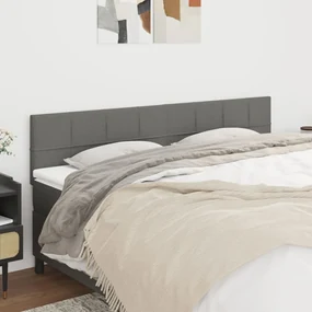 Testiere 2 Pz Grigio Scuro 100x5x78/88 Cm İn Tessuto /
