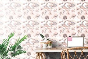 Carta da parati – Girasoli con tocco vintage