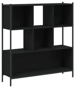 Libreria Nera 102x28x172 cm in Legno Multistrato