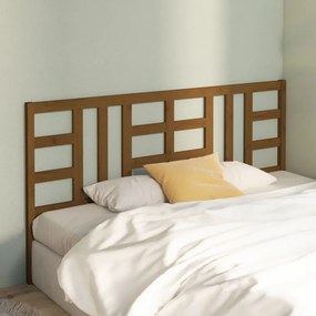Testiera per letto miele 206x4x100 cm in legno massello di pino