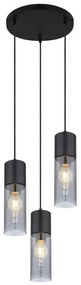Globo 21000-3HB - Lampadario a sospensione con filo ANNIKA 3xE27/25W/230V diametro 30 cm nero