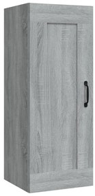 Mobile pensile grigio sonoma 35x34x90 cm in legno multistrato