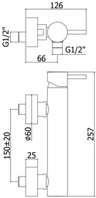 Paffoni Light Lig168no Miscelatore Doccia Esterno Nero Opaco