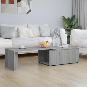 Tavolino Da Salotto Grigio Sonoma 150x50x35cm Legno Multistrato /
