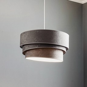 Duolla Lampada a sospensione Devon, grigio/bianco Ø45cm