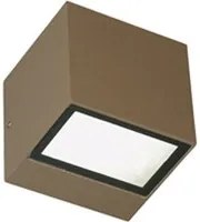 Applique a Parete da Esterno Interno Quadrata Doppia Luce Box Mini Sovil Colore: Caff