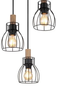 Globo 15326-3H1 - Lampadario a sospensione con filo MINA 3xE27/40W/230V